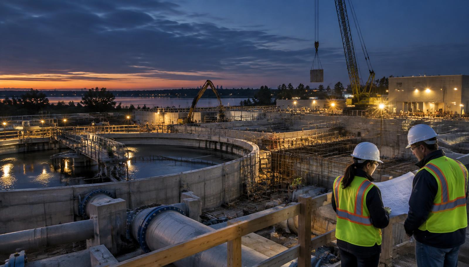 Municipal water infrastructure construction under owner-side contract assurance